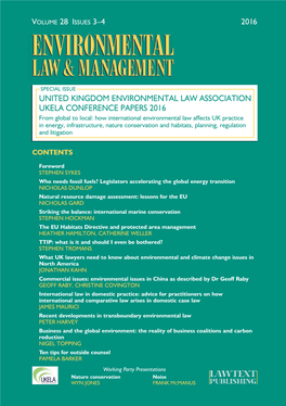 Environmental Law & Management, Vol. 28, Issues