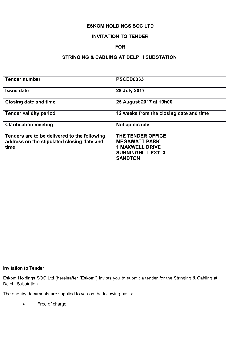 Eskom Holdings Soc Ltd