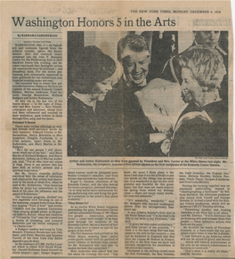 Washington Honors 5 in the Arts