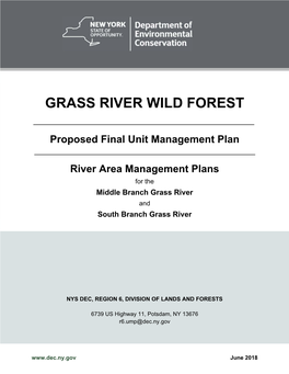 Grass River Wild Forest Proposed Final