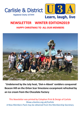 Newsletter Winter Edition2019 Happy Christmas to All Our Members