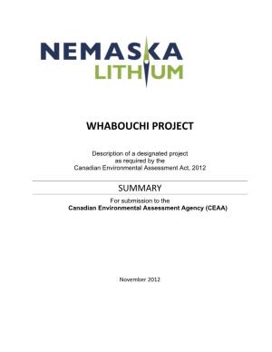 Whabouchi Project