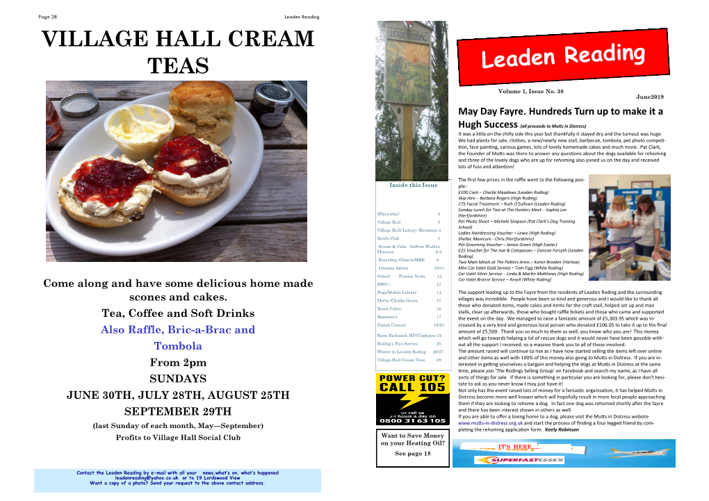 Village Hall Cream Teas