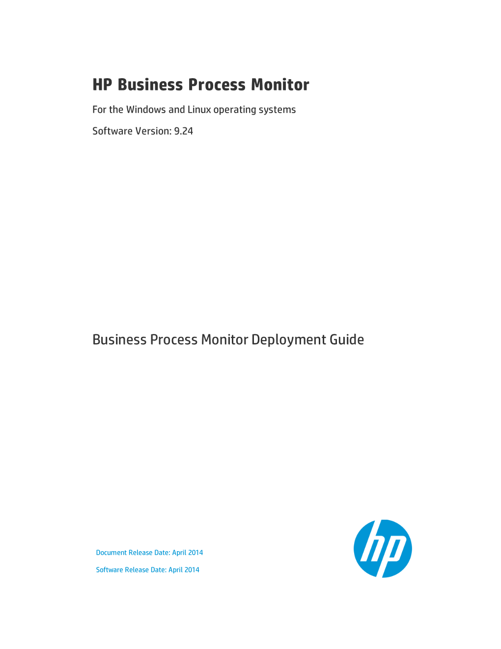 Business Process Monitor Deployment Guide