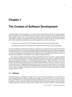 Chapter 1 the Context of Software Development