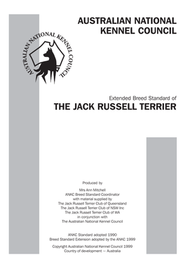 Extended Breed Standard of the JACK RUSSELL TERRIER