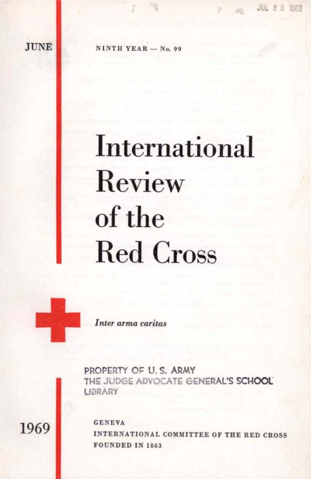 International Review of the Red Cross, June 1969, Ninth Year