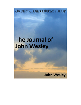 The Journal of John Wesley