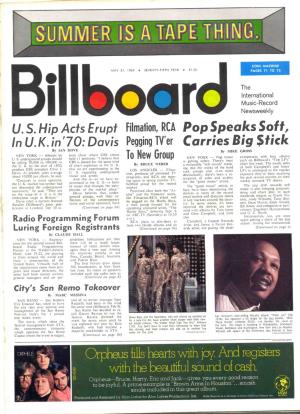 Carries Big Stick by IAN DOVE by MIKE GROSS NEW YORK Albums by Bum Chart Where CBS Artists - NEW YORK Pop Music Sweepstakes with Four Albums U