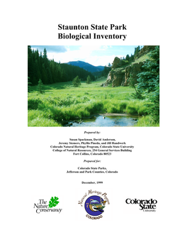 Staunton State Park Biological Inventory