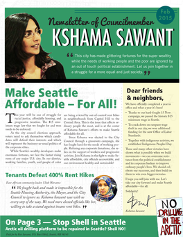 Make Seattle Affordable—For All