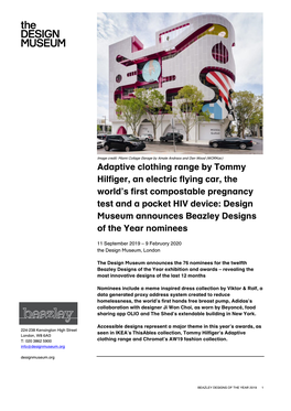 Adaptive Clothing Range by Tommy Hilfiger, an Electric Flying Car, The