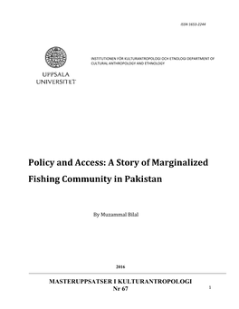 A Story of Marginalized Fishing Community in Pakistan