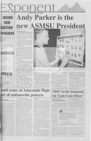 Andy Parker Is the New ASMSU President