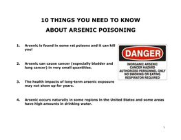 Arsenic Levels