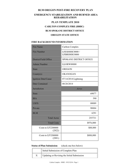 Carlton Complex Emergency Stabilization and Burned Area