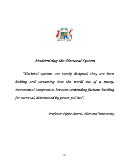 Modernising the Electoral System