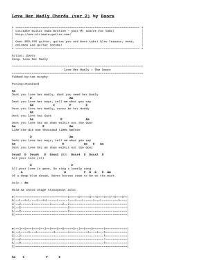 Love Her Madly Chords (Ver 2) by Doors Tabs @ Ultimate Guitar Archive
