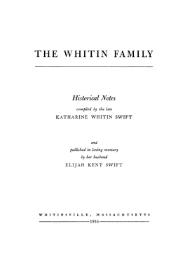 The Whitin Family