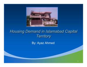 Housing Demand in Islamabad Capital Territory