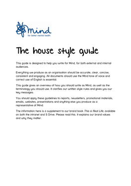 The House Style Guide