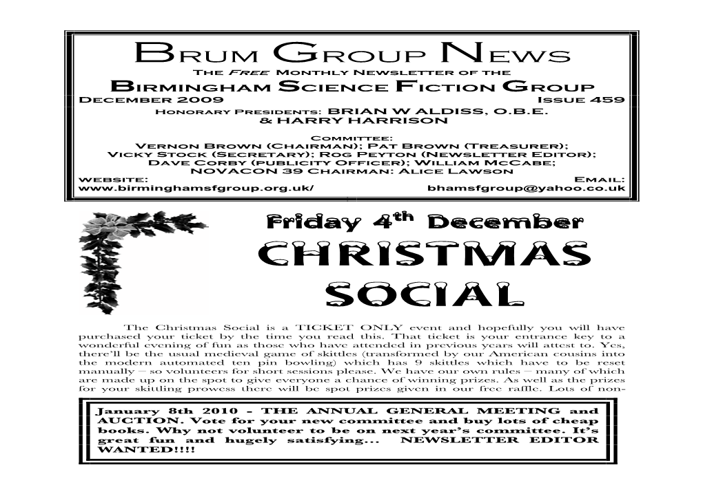 BSFG News 459 December 2009