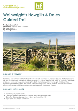 Wainwright's Howgills & Dales Guided Trail
