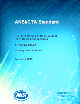 ANSI/CTA Standard