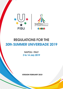 Summer Universiade Technical Regulations