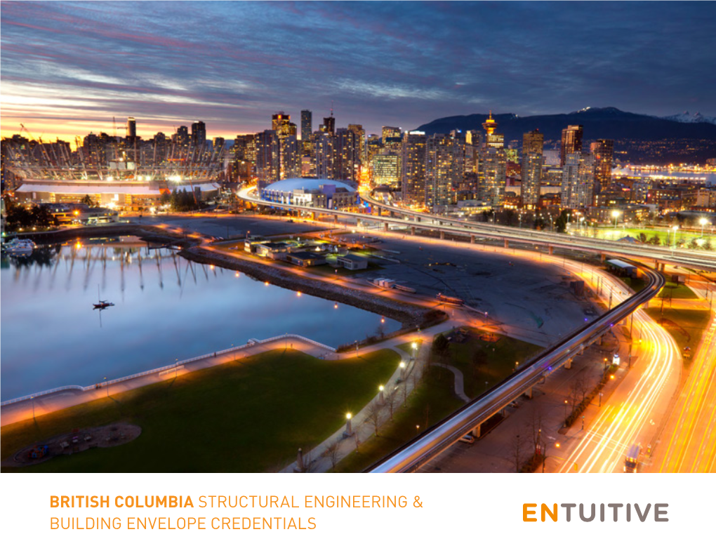 British Columbia Structural Engineering & Building Envelope Credentials Table of Contents