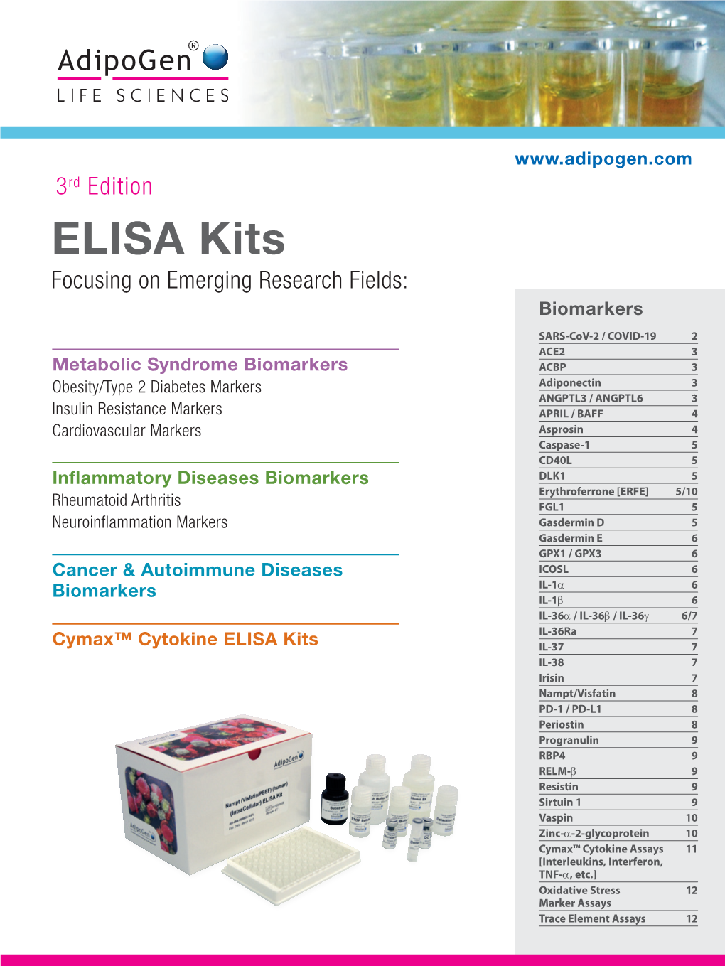 ELISA Kits Focusing on Emerging Research Fields: Biomarkers