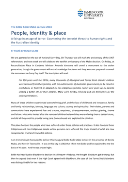 People, Identity & Place