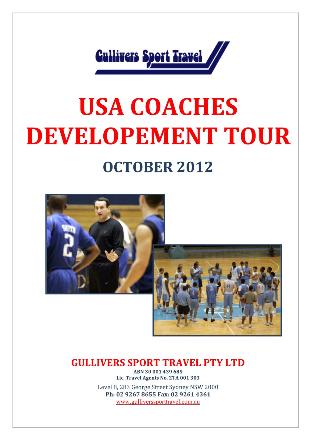 Usa Coaches Developement Tour