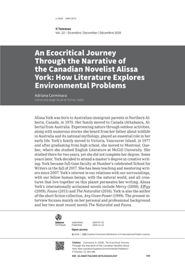 An Ecocritical Journey Through the Narrative Of