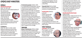 CPI(M) CHIEF MINISTERS Expelled from the Party in the Also for Bengal’S Industrial Decline