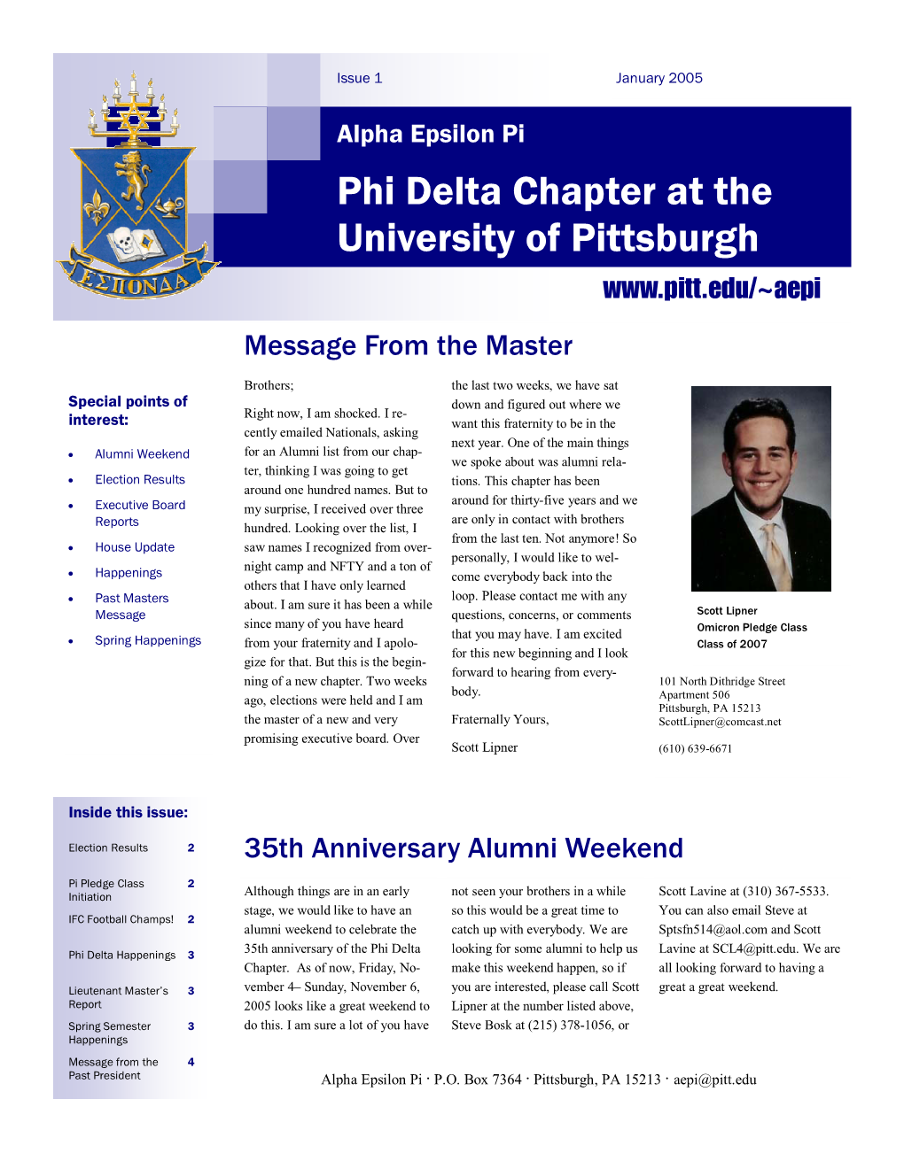 Alpha Epsilon Pi Phi Delta Chapter at the University of Pittsburgh