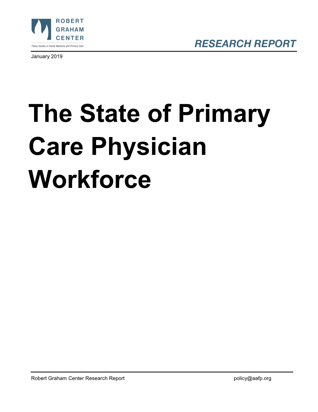 The State of Primary Care Physician Workforce