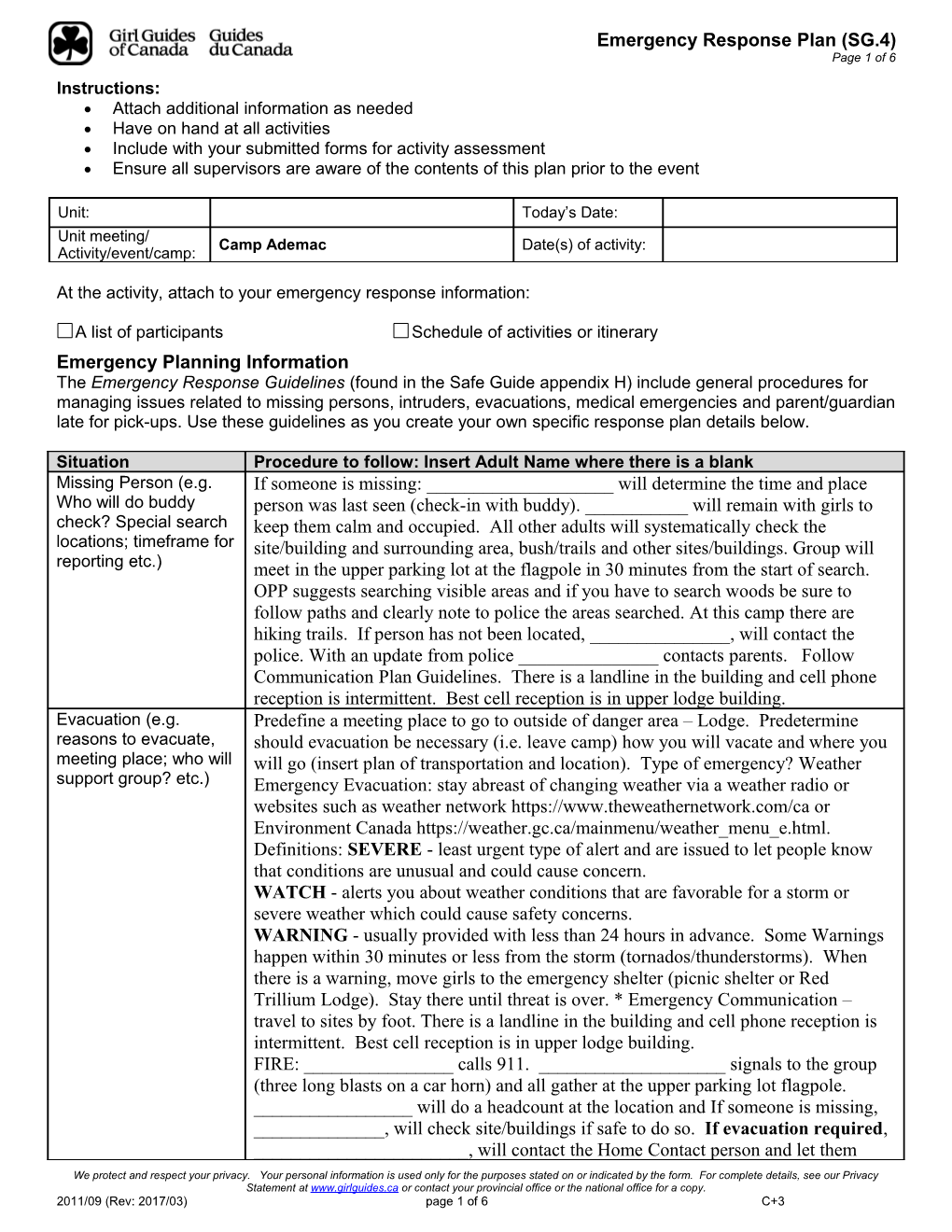 Procedures For Crisis Management