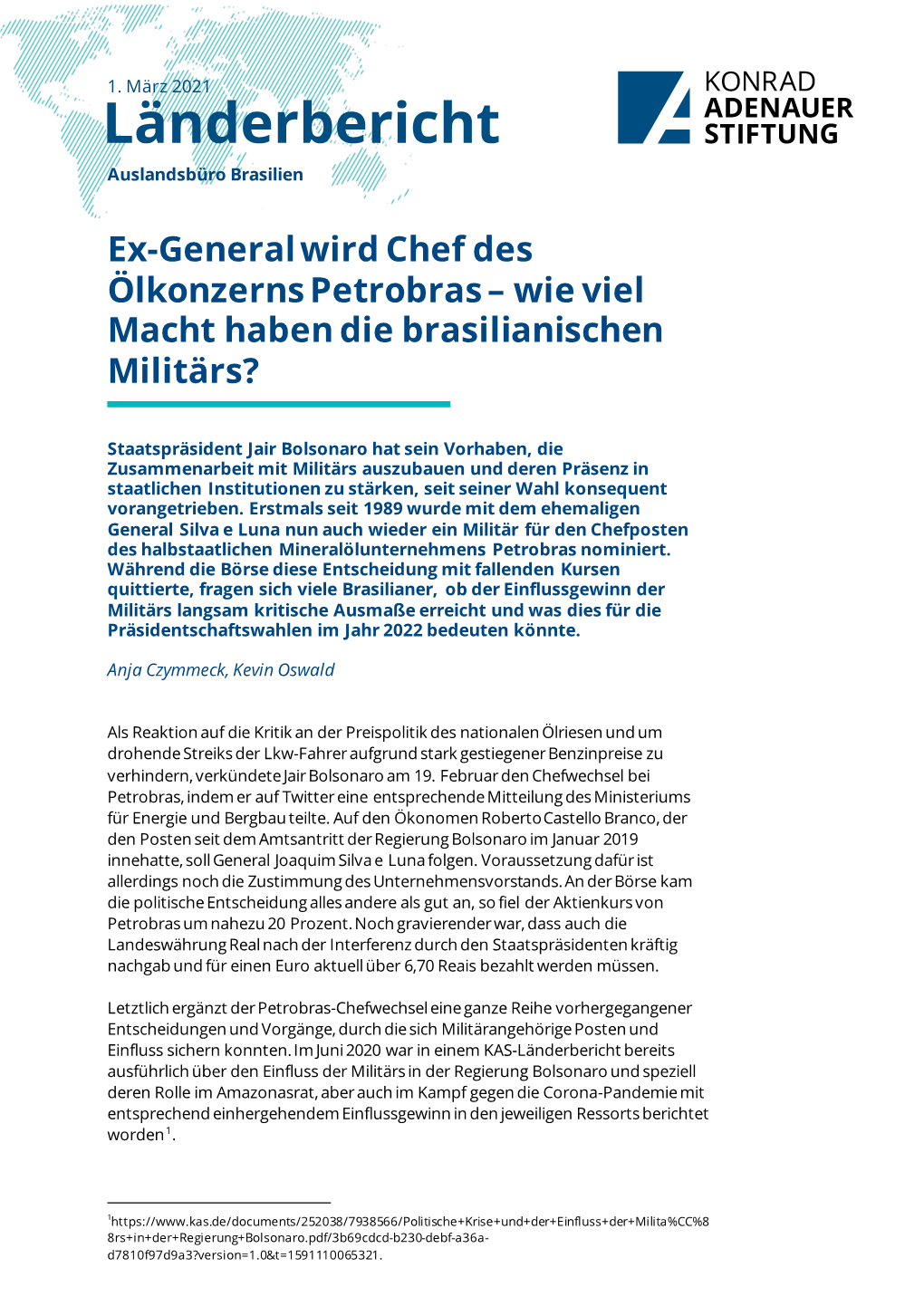 Ex-General Wird Chef Von Petrobras