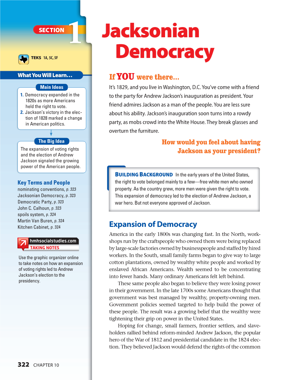 Jacksonian Democracy, P