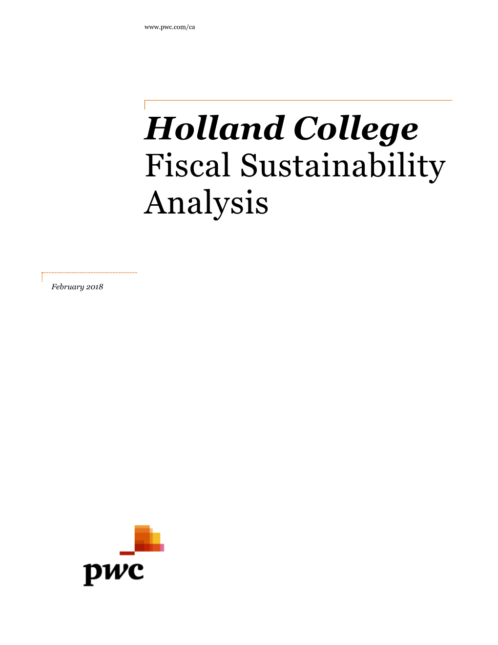 Holland College Fiscal Sustainability Analysis