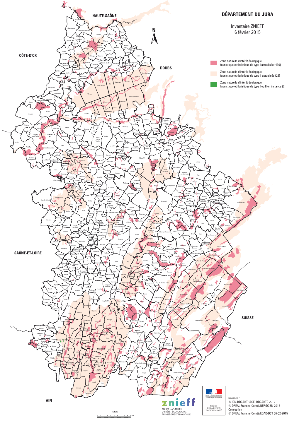 DÉPARTEMENT DU JURA Inventaire ZNIEFF 6 Février 2015