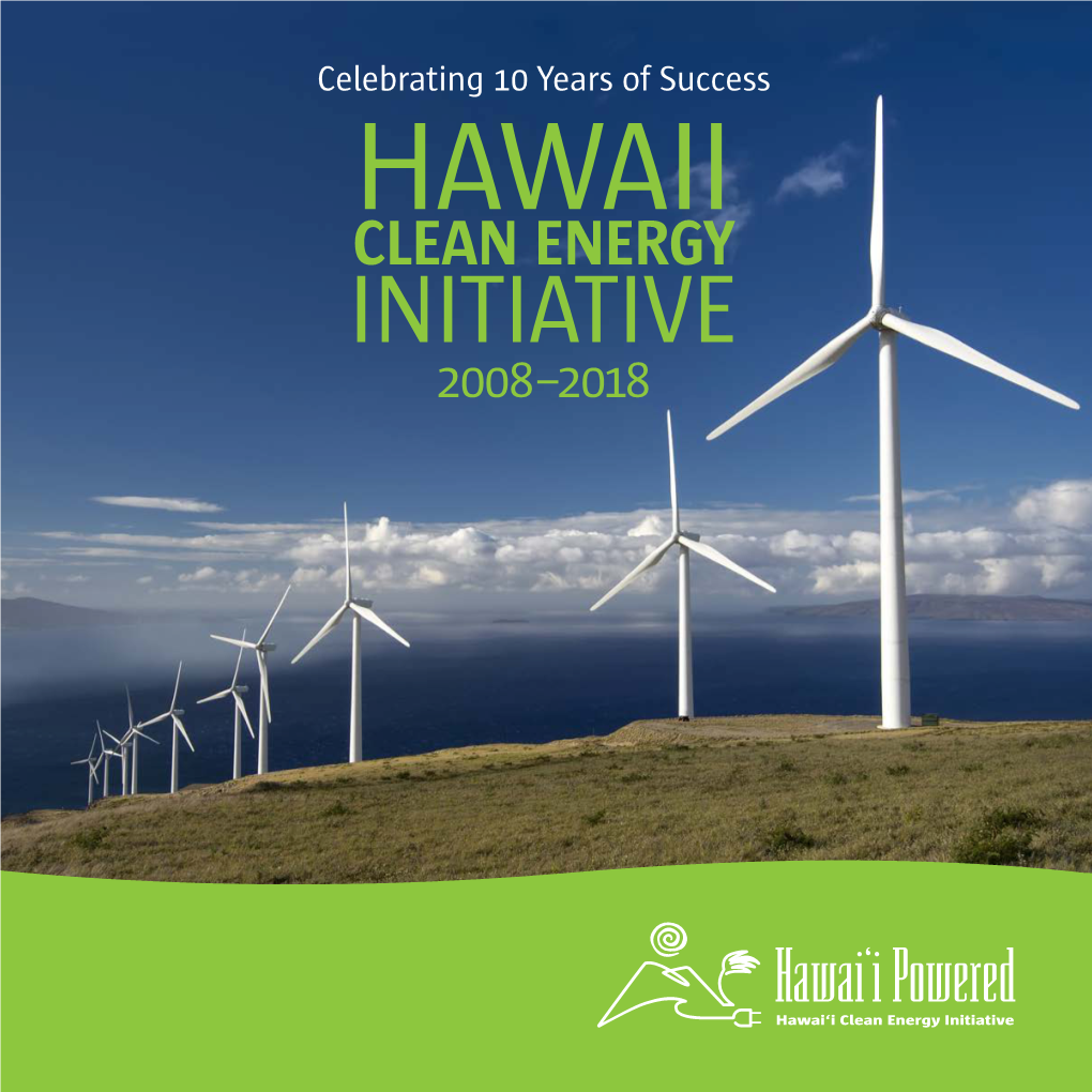 Hawaii Clean Energy Initiative 2008-2018