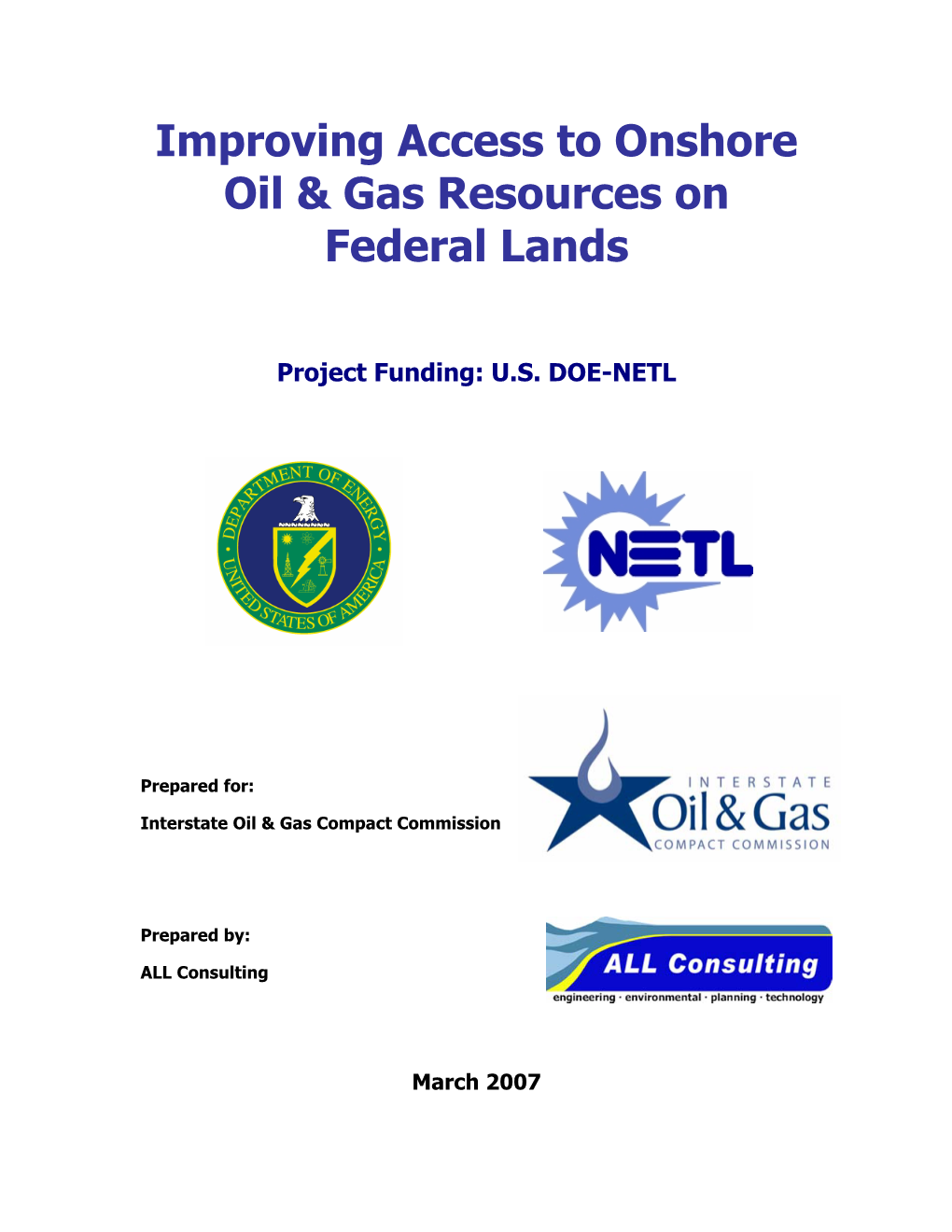 Improving Access to Onshore Oil & Gas Resources on Federal Lands