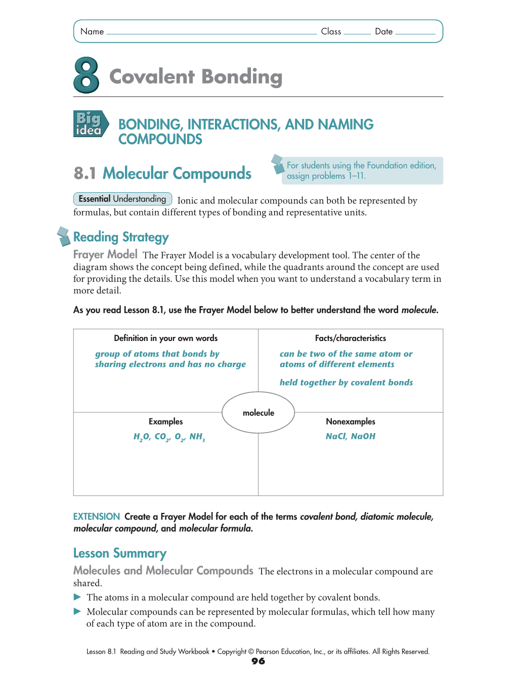 Covalent Bonding