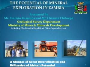 The Potential of Mineral Exploration in Zambia
