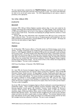 TRAFFIC Bulletin Seizures and Prosecutions 1997-2009 (PDF, 1.2