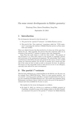 On Some Recent Developments in Kähler Geometry