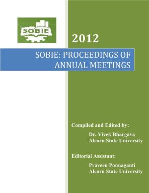 Sobie: Proceedings of Annual Meetings