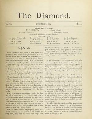 The Diamond of Psi Upsilon Dec 1883